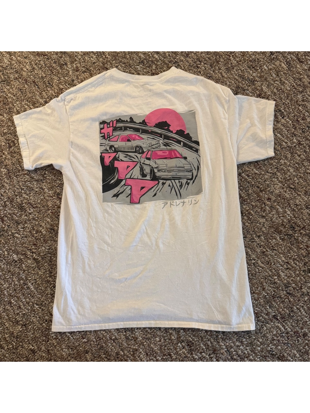 Eldon Tokyo Drifting Short Sleeve Graphic T-Shirt White Size Medium
